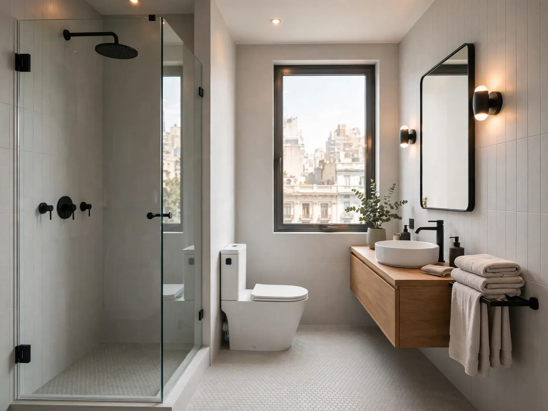 Baño renovado llave en mano con grifería y artefactos colocados por Albarenas